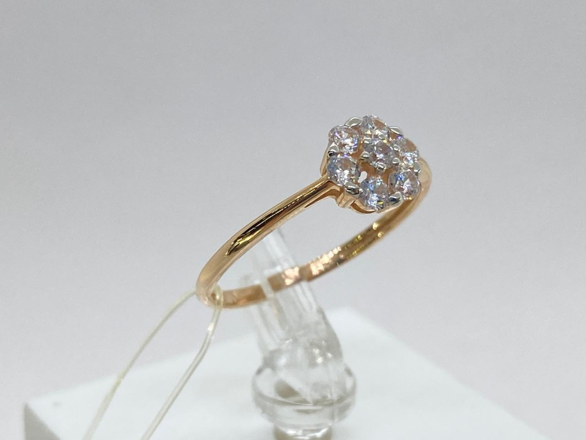 КОЛЬЦО С КАМНЯМИ (Au 585)