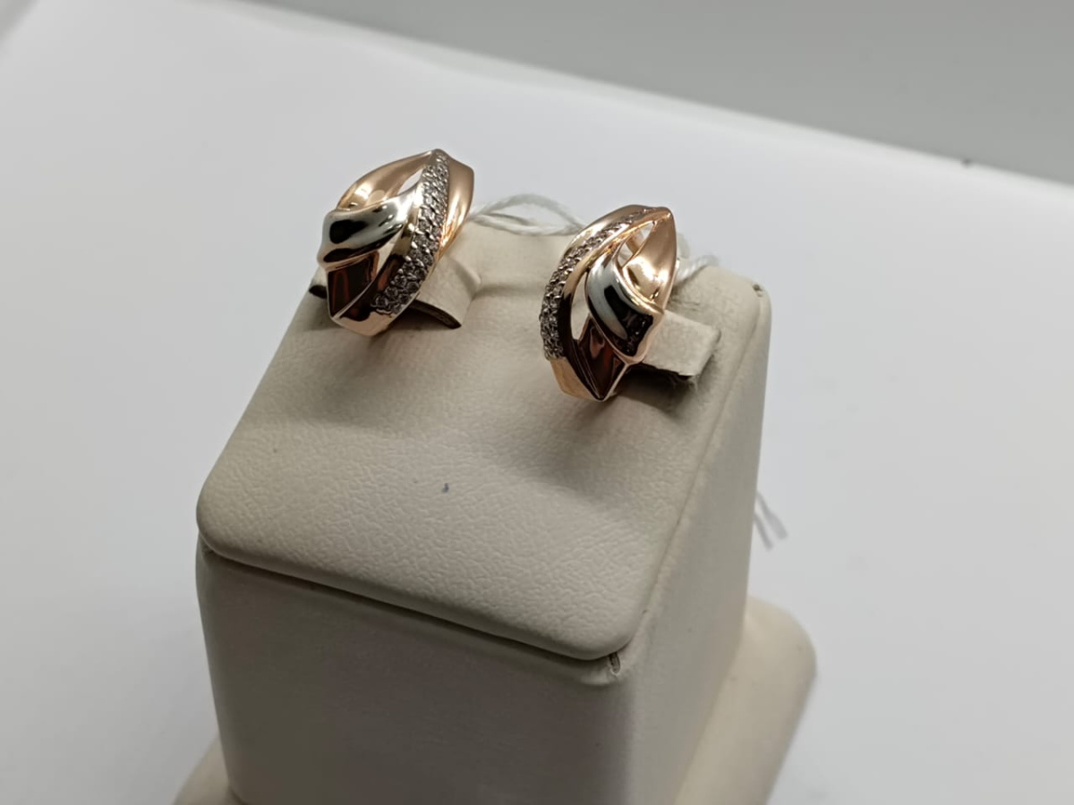 СКМИ585 СЕРЬГИ С КАМНЯМИ (Au 585)