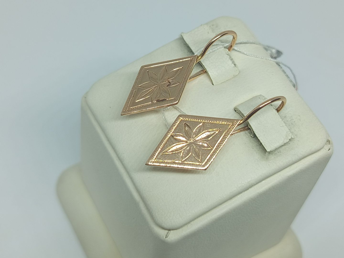 СБКМ583 СЕРЬГИ БЕЗ КАМНЯ (Au 583)