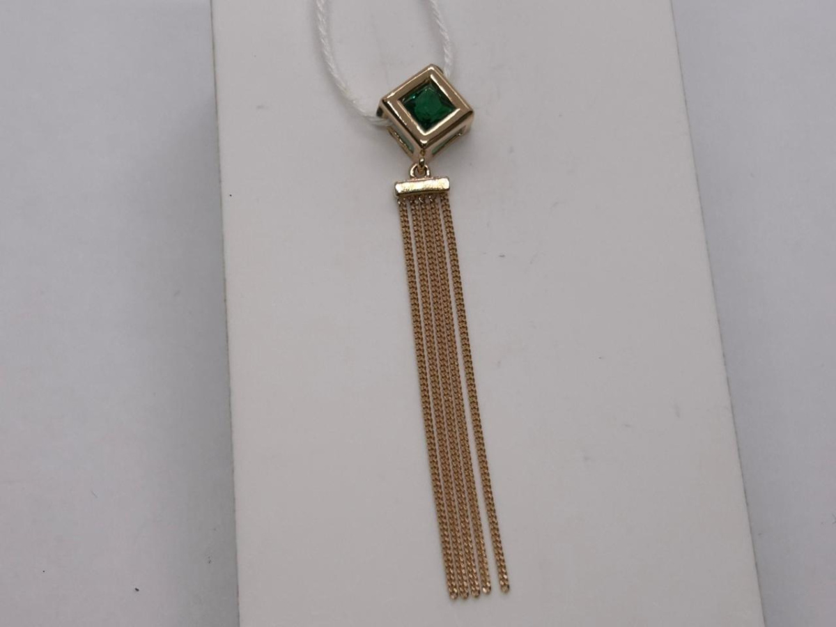 ПОДКМ585 ПОДВЕСКА С КАМНЕМ (Au 585)