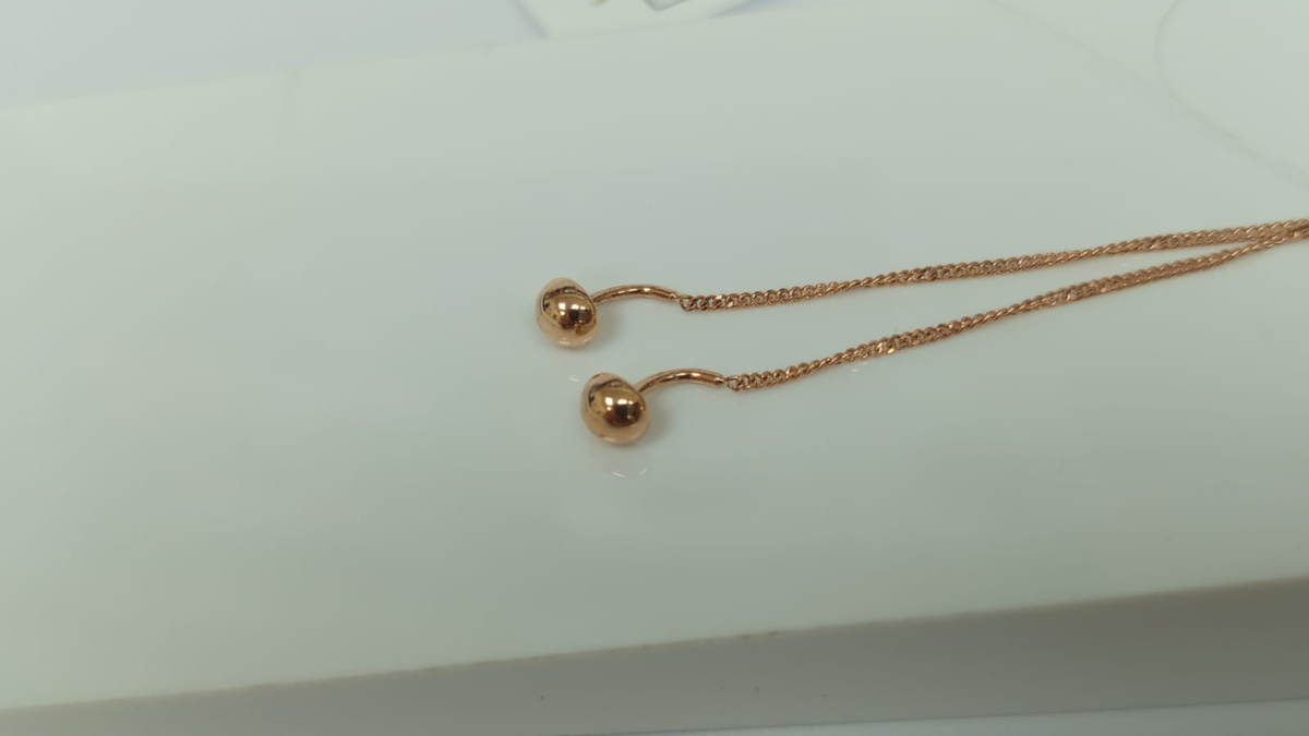 01-206918 СЕРЬГИ ПРОДЕВКИ без камня (Au 585)