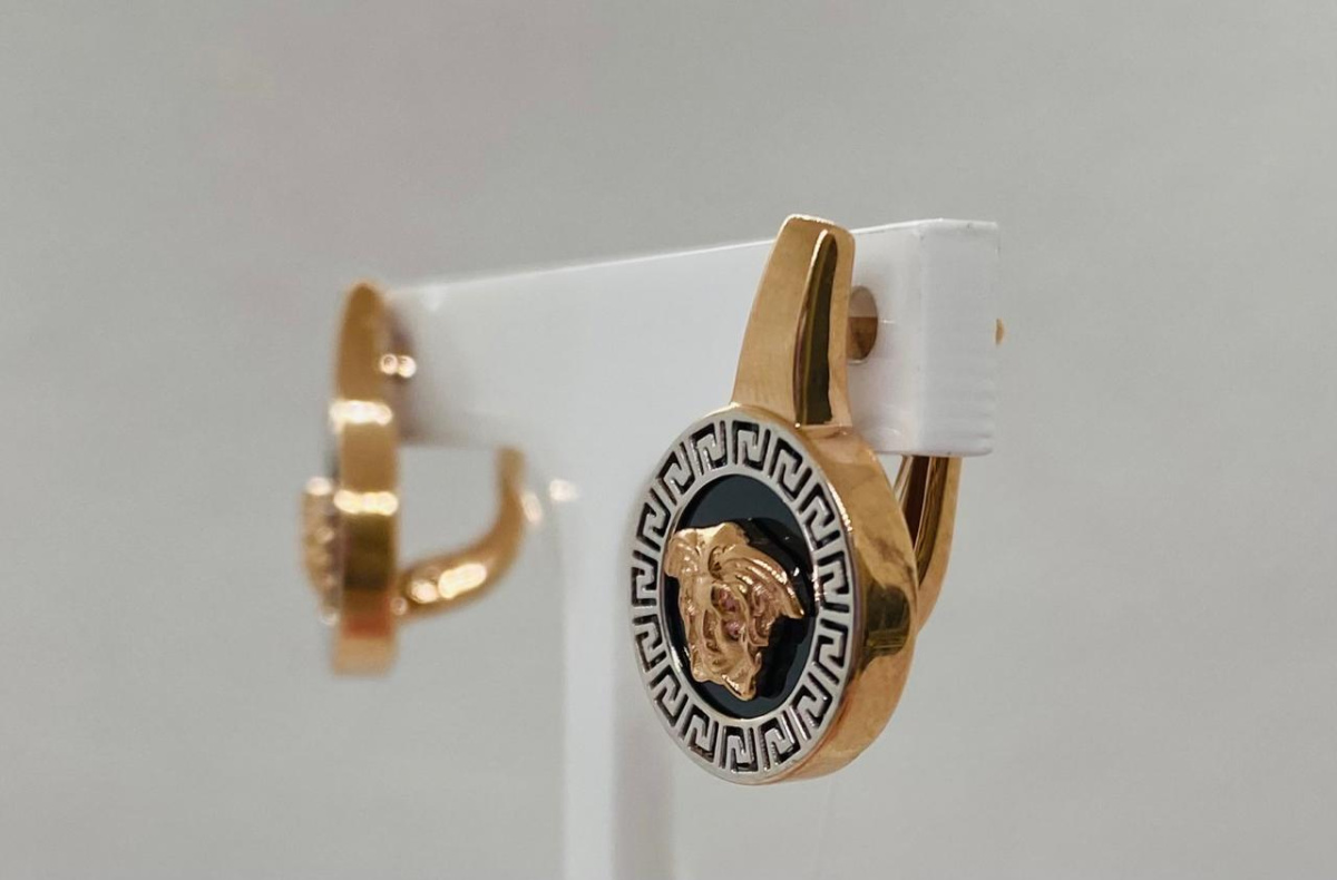 СЕРЬГИ С КАМНЕМ (Au 585)