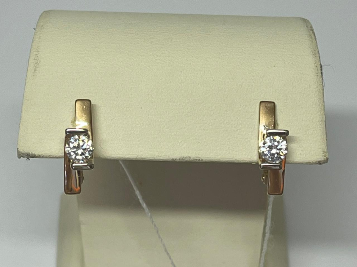 СЕРЬГИ С КАМНЕМ (Au 585)