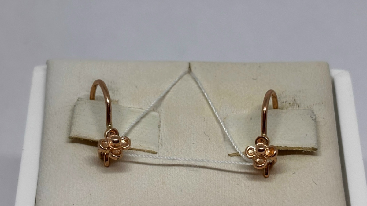 СЕРЬГИ БЕЗ КАМНЯ (Au 585)