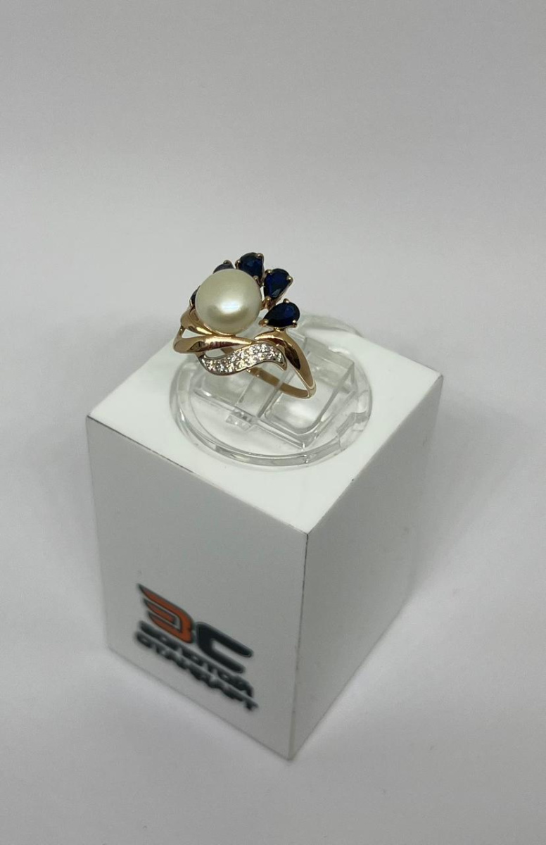 КОЛЬЦО С КАМНЯМИ (Au 585)