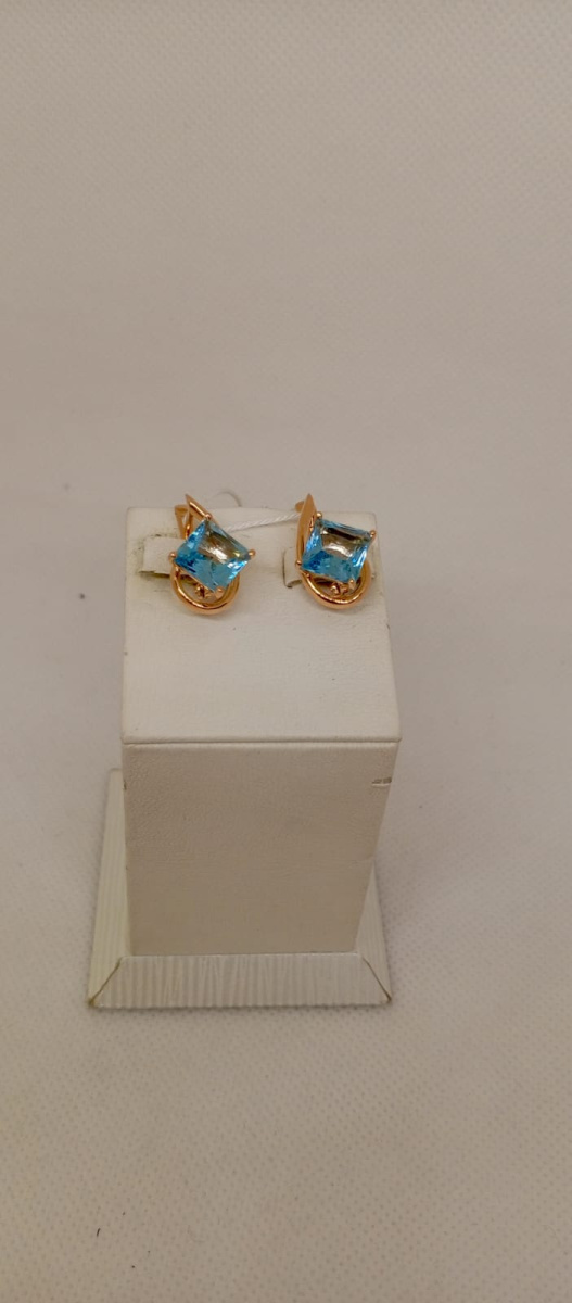 СЕРЬГИ С КАМНЕМ (Au 585)