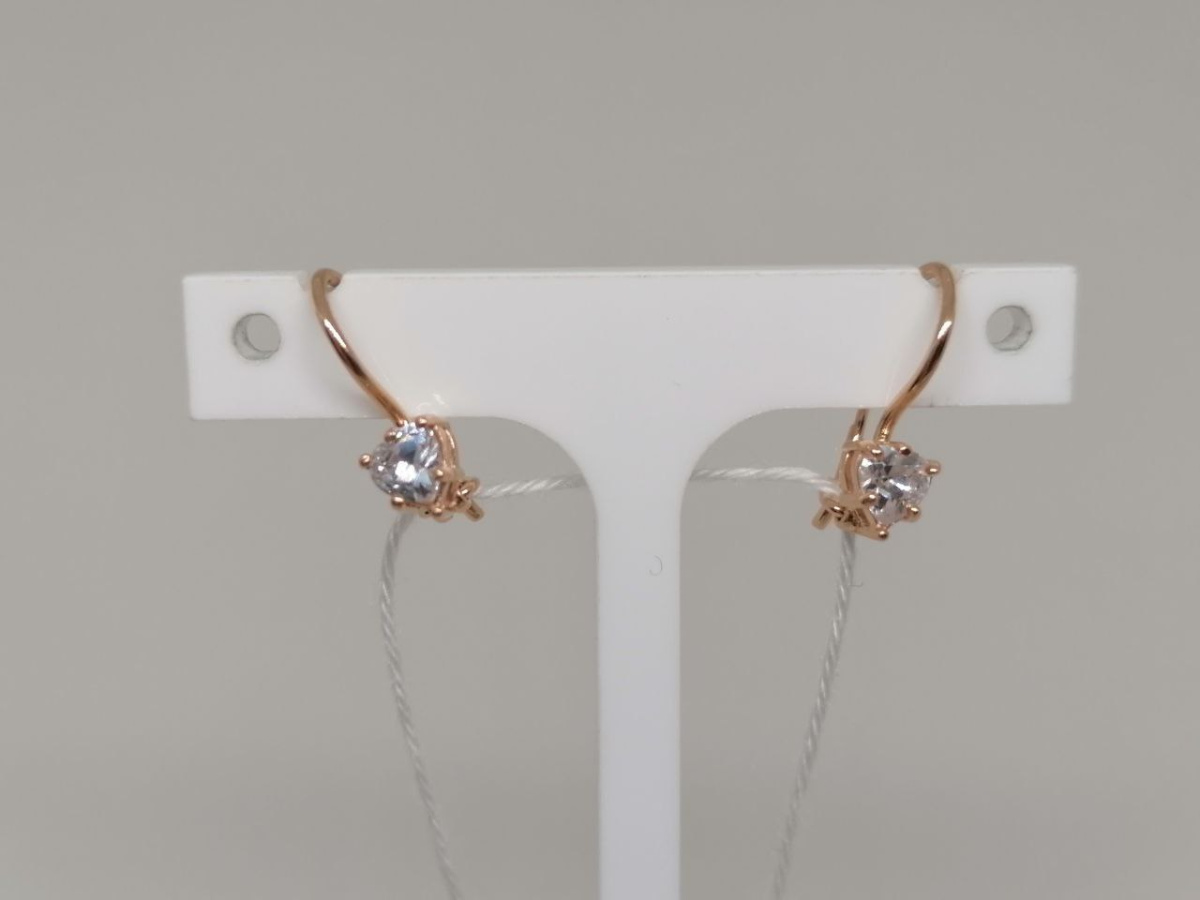 СЕРЬГИ С КАМНЕМ (Au 585)