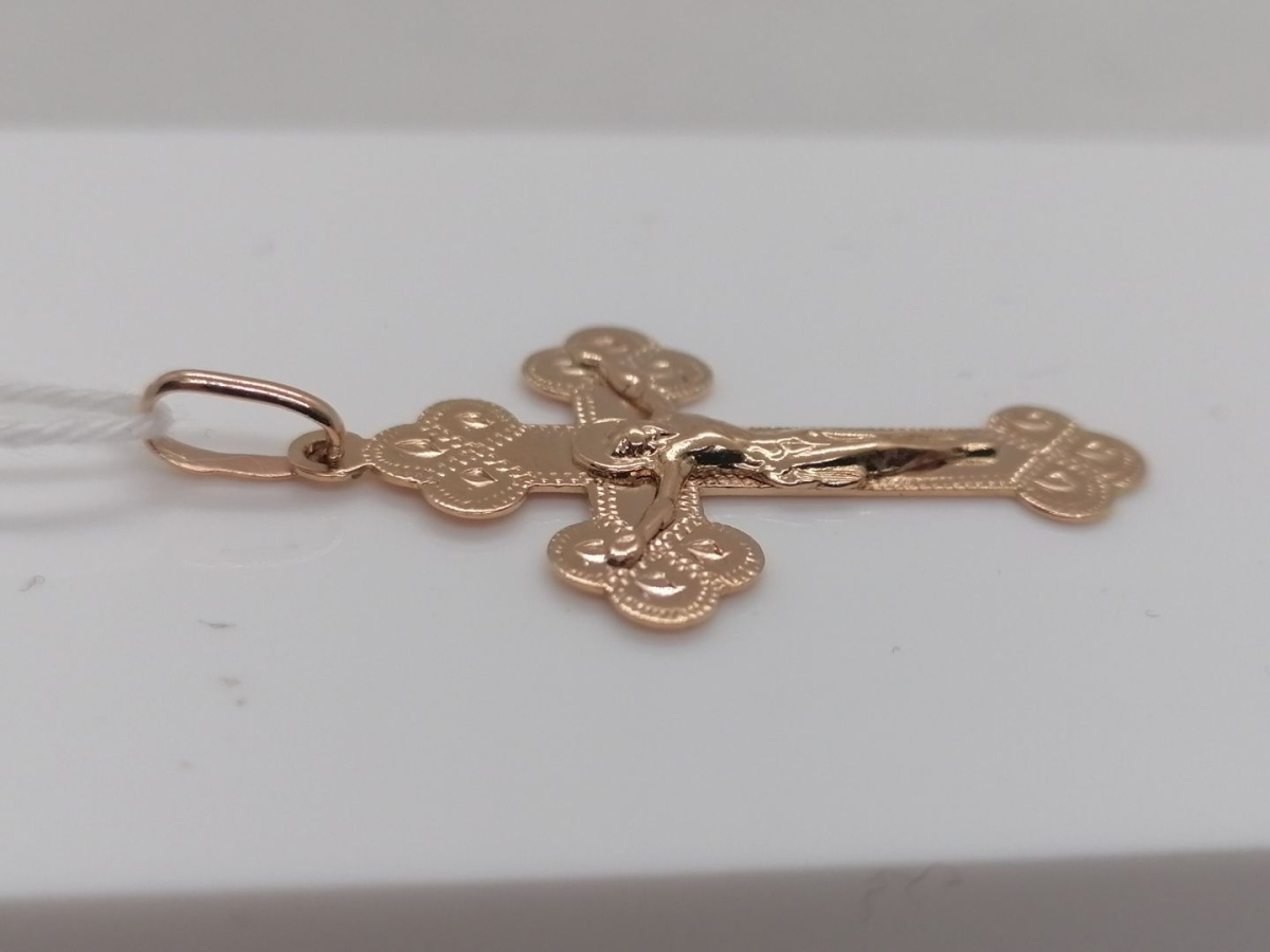 ПОДКБК583 ПОДВЕСКА КРЕСТ БЕЗ КАМНЯ (Au 583)