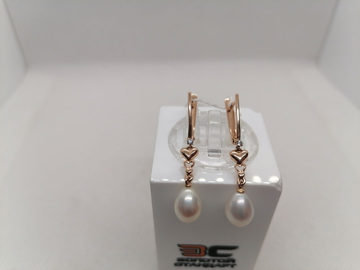 СКМИ585 СЕРЬГИ С КАМНЯМИ (Au 585)