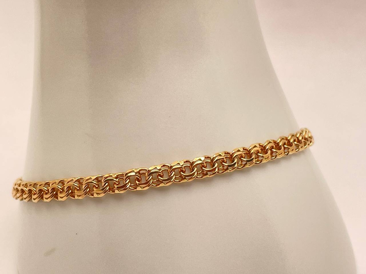 БЛБ585 БРАСЛЕТ ПОЛНОВЕСНЫЙ Бисмарк (Au 585)