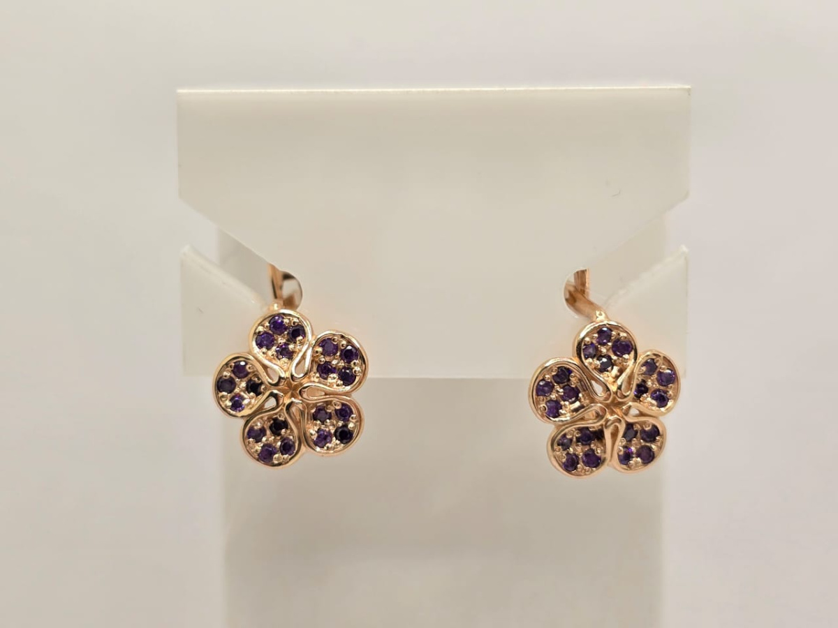 СЕРЬГИ С КАМНЯМИ (Au 585)