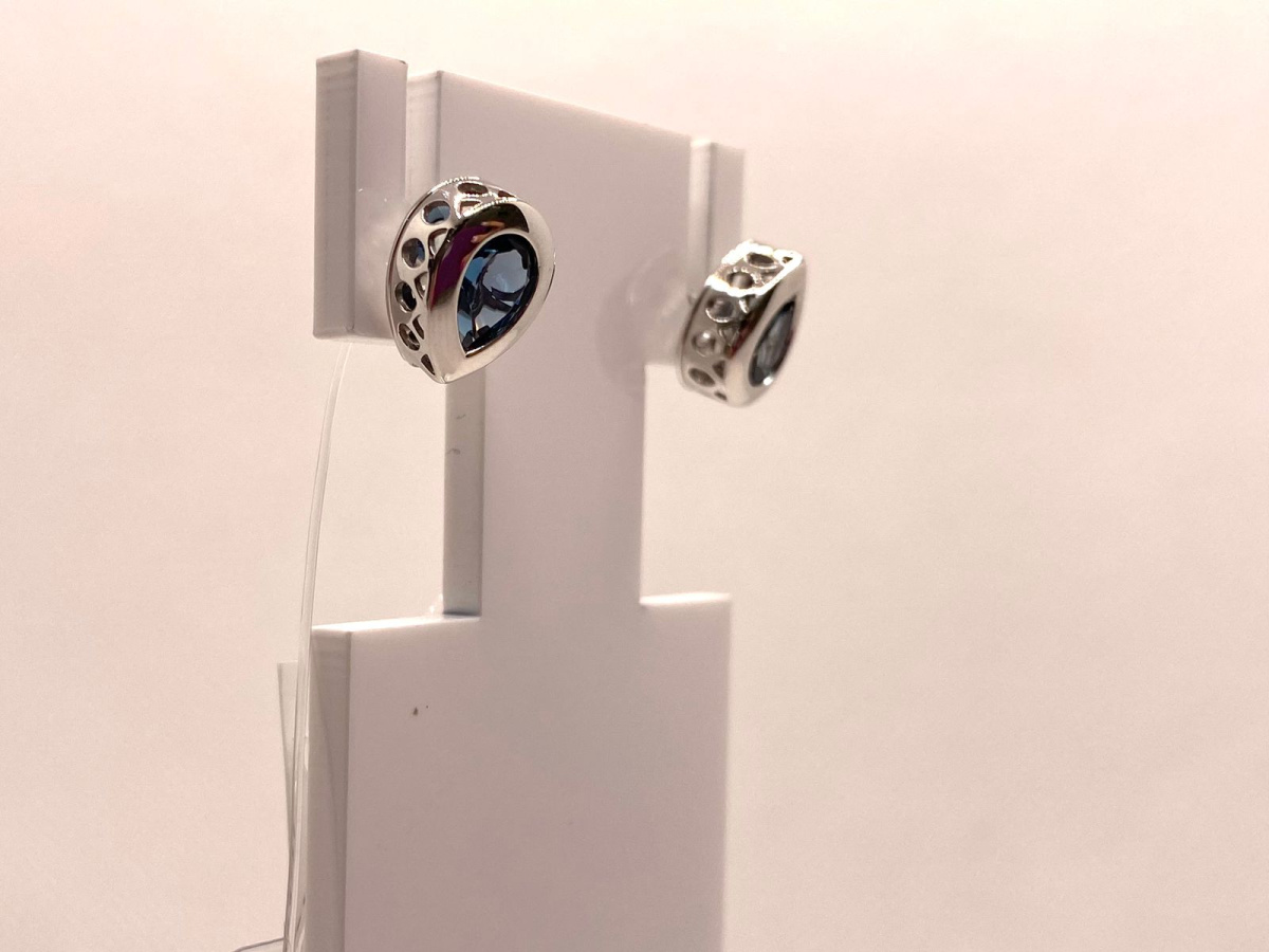 СЕРЬГИ ПУСЕТЫ с камнем (Au 585)