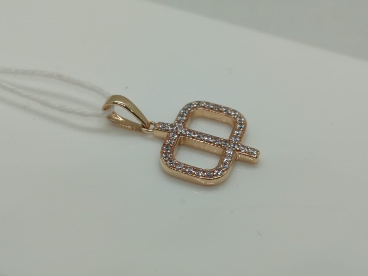 ПОДВЕСКА БУКВА Ф Au 585