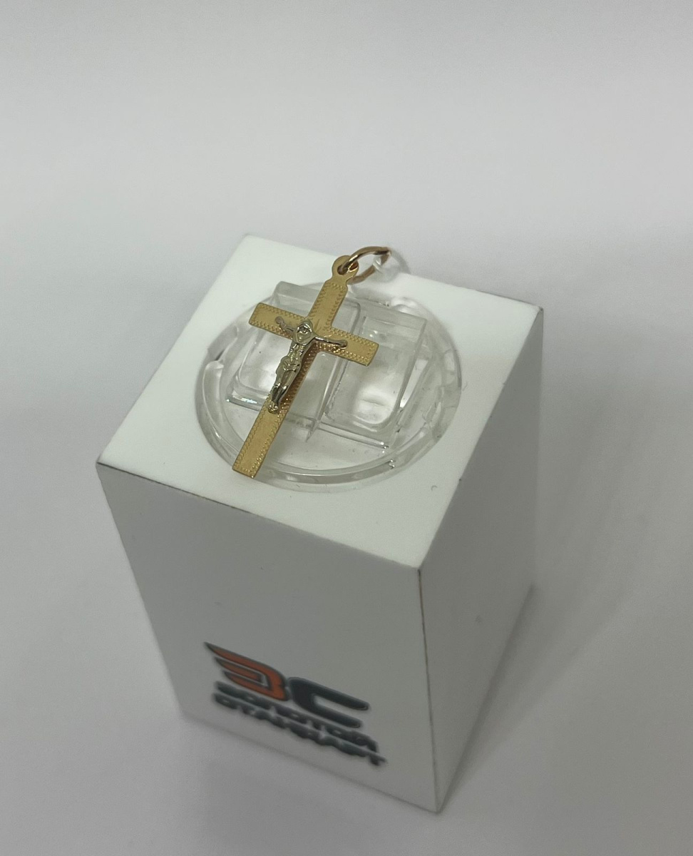 ПОДКБК585 ПОДВЕСКА КРЕСТ БЕЗ КАМНЯ (Au 585)