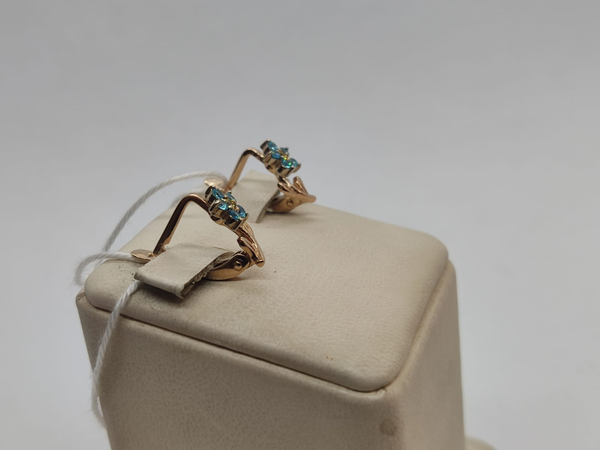 СКМИ585 СЕРЬГИ С КАМНЯМИ (Au 585)