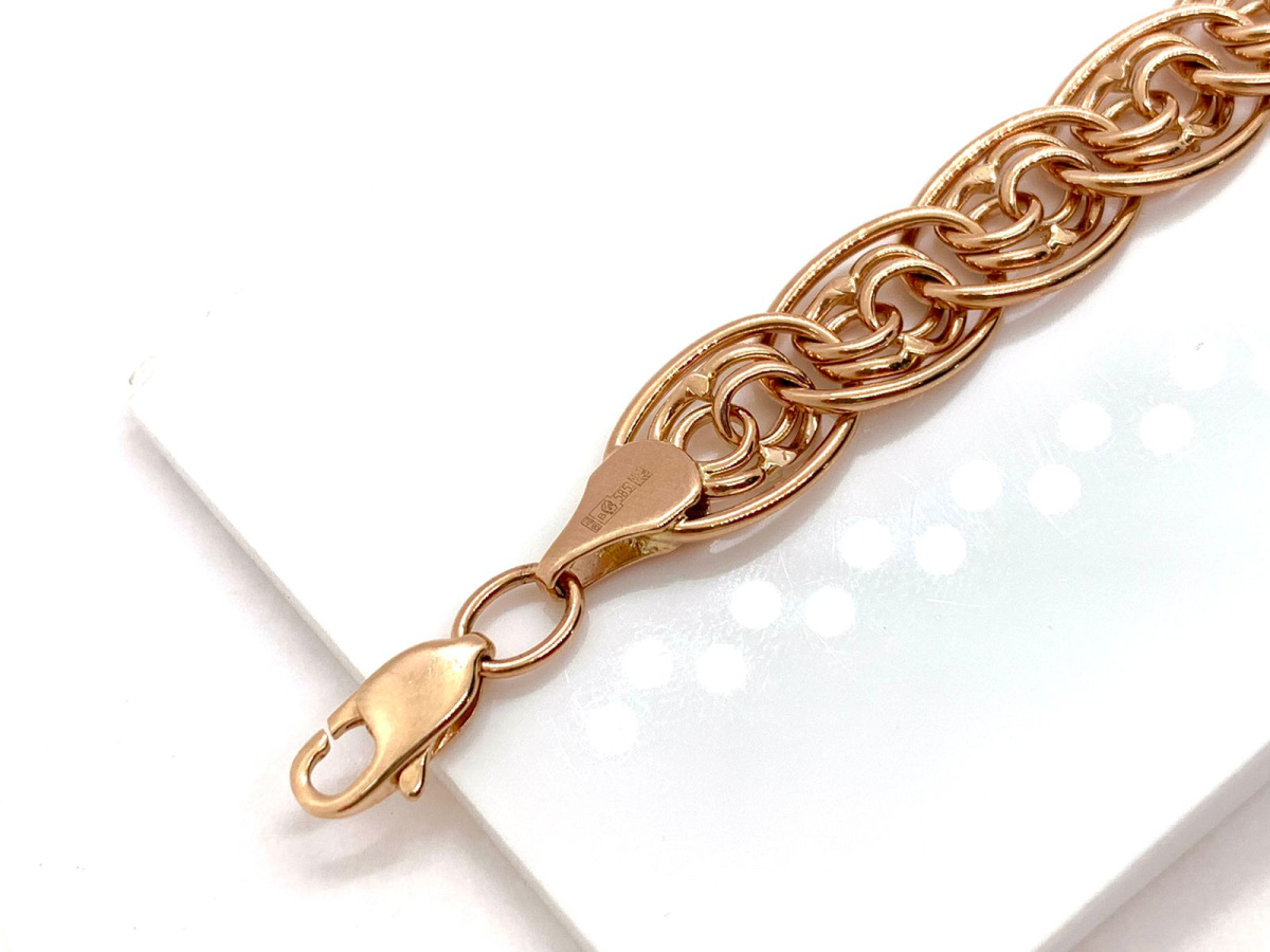 Бр-003 БРАСЛЕТ ПУСТОТЕЛЫЙ Нона-бисмарк (Au 585)