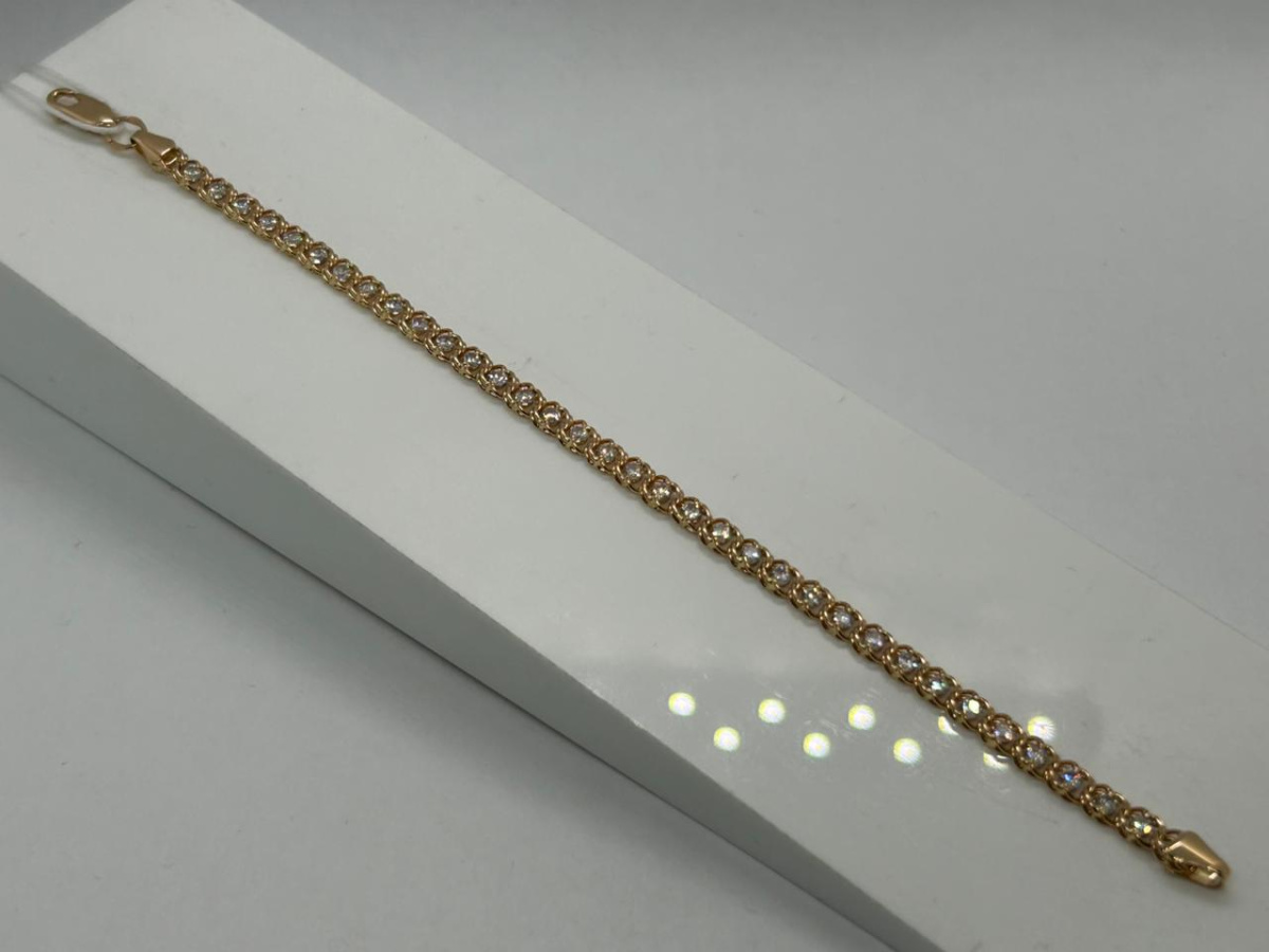 Б585 БРАСЛЕТ С КАМНЯМИ (Au 585)