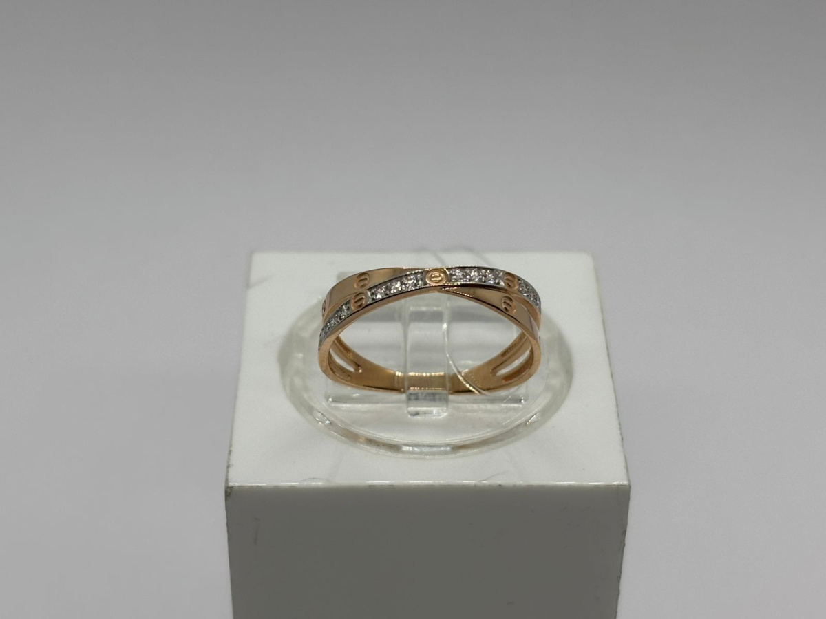 КОЛЬЦО С КАМНЯМИ (Au 585)