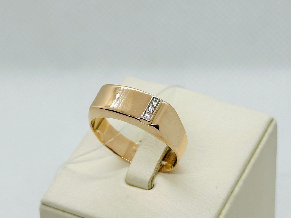 04-51-0962-01 КОЛЬЦО ПЕЧАТКА с камнями (Au 585)