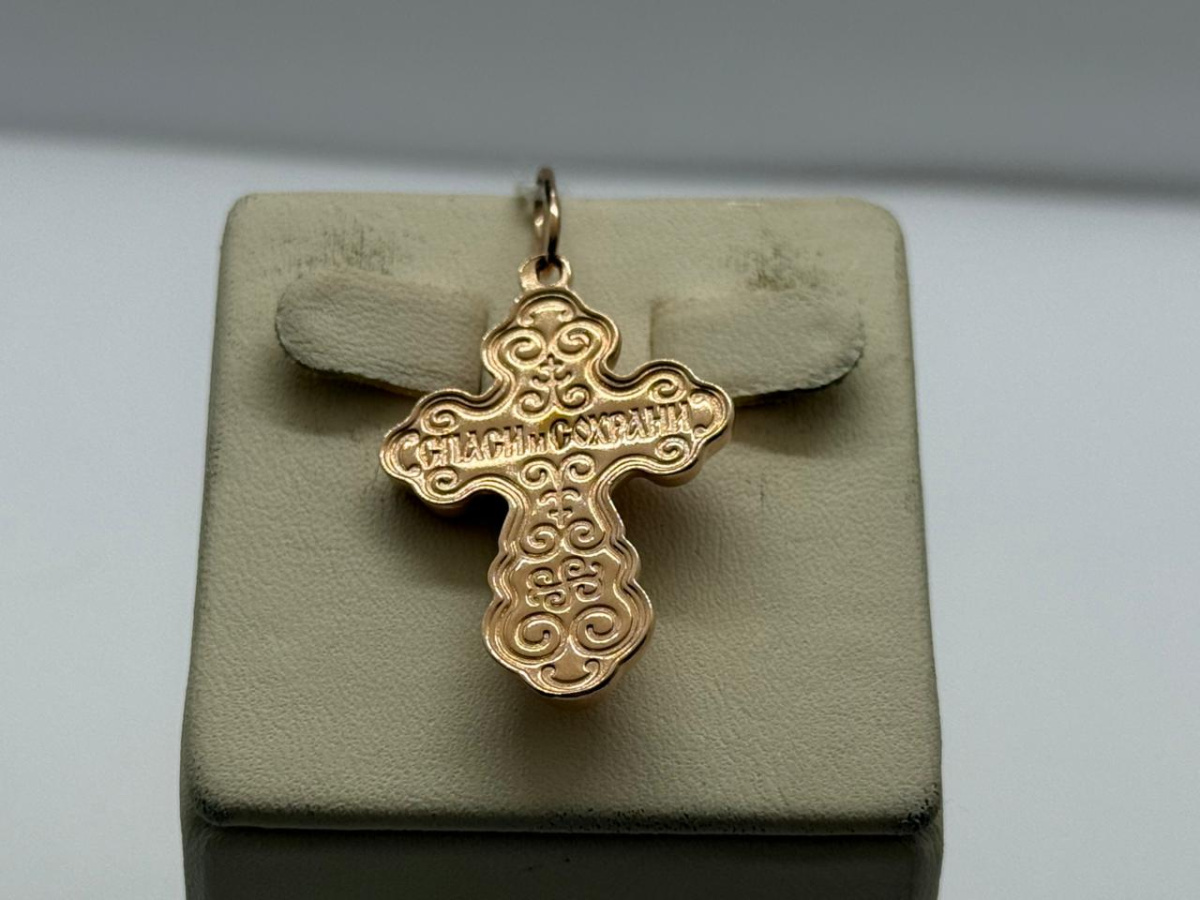 ПОДКБК585 ПОДВЕСКА КРЕСТ БЕЗ КАМНЯ (Au 585)