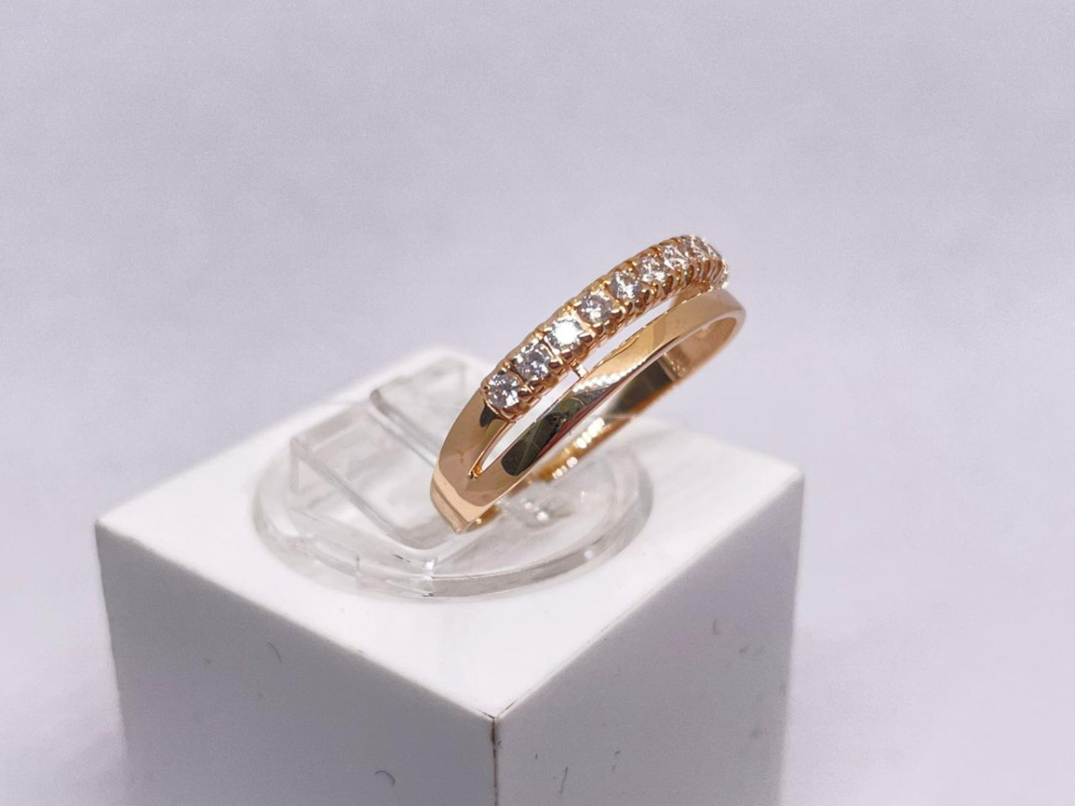 КОЛЬЦО С КАМНЯМИ (Au 585)