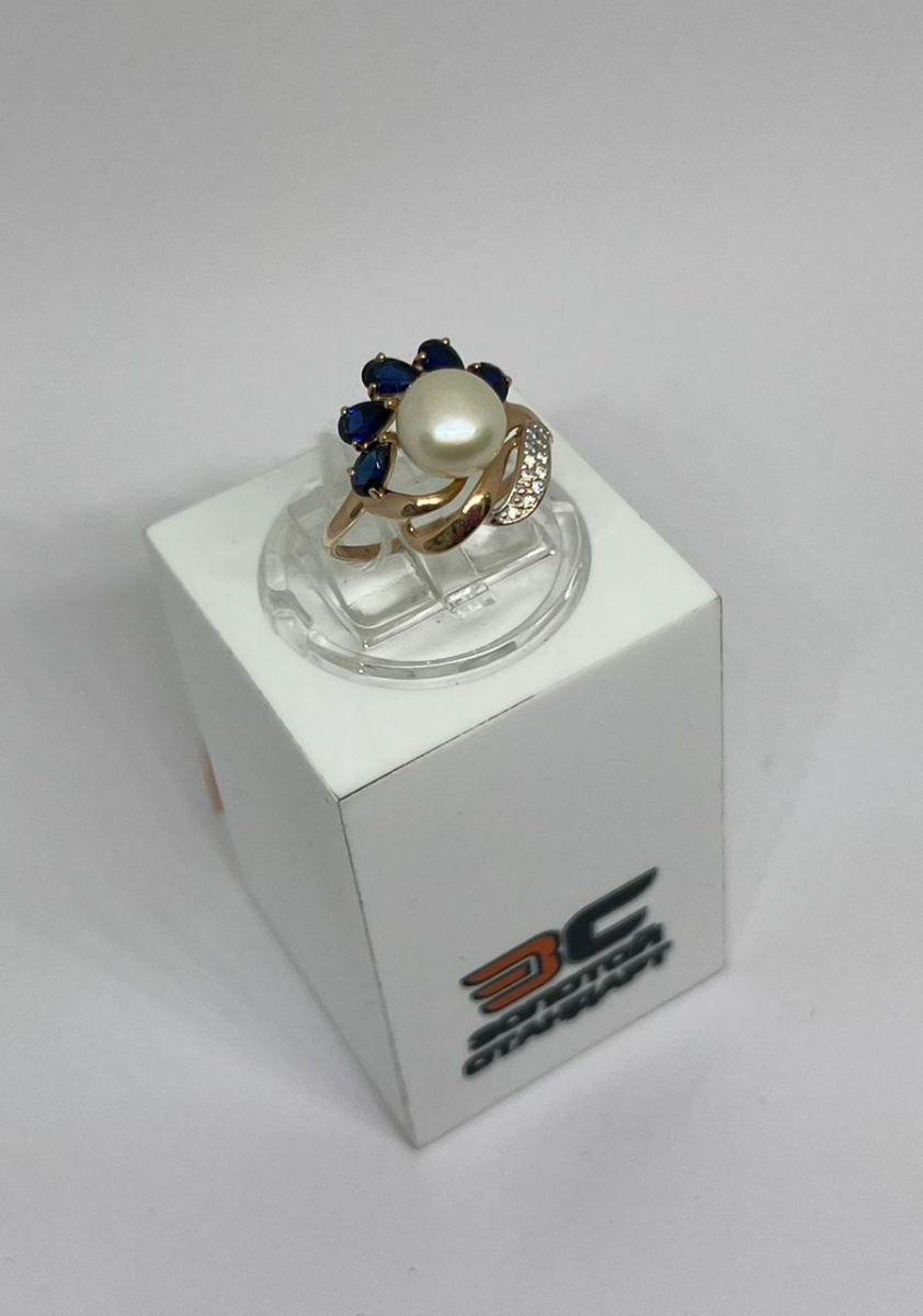 КОЛЬЦО С КАМНЯМИ (Au 585)