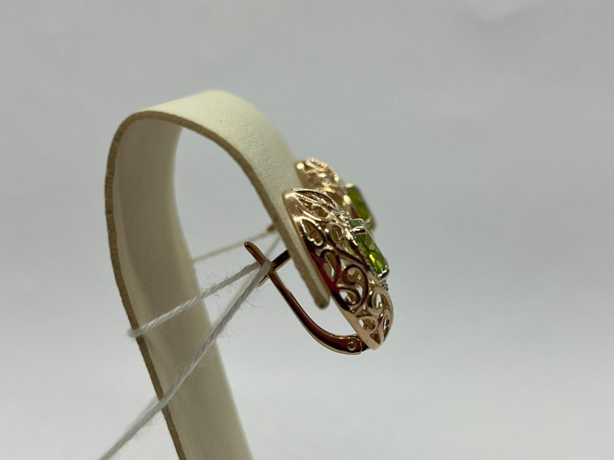 СКМИ585 СЕРЬГИ С КАМНЯМИ (Au 585)