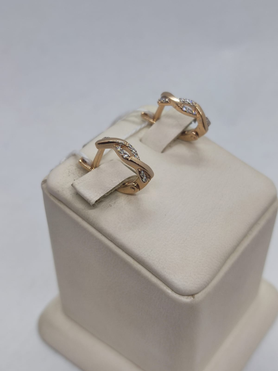 СКМИ585 СЕРЬГИ С КАМНЯМИ (Au 585)