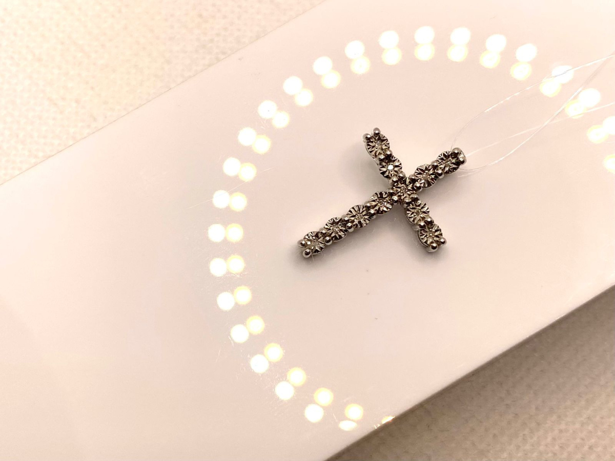 ПОДВЕСКА КРЕСТ Бриллиант (Ag 925)