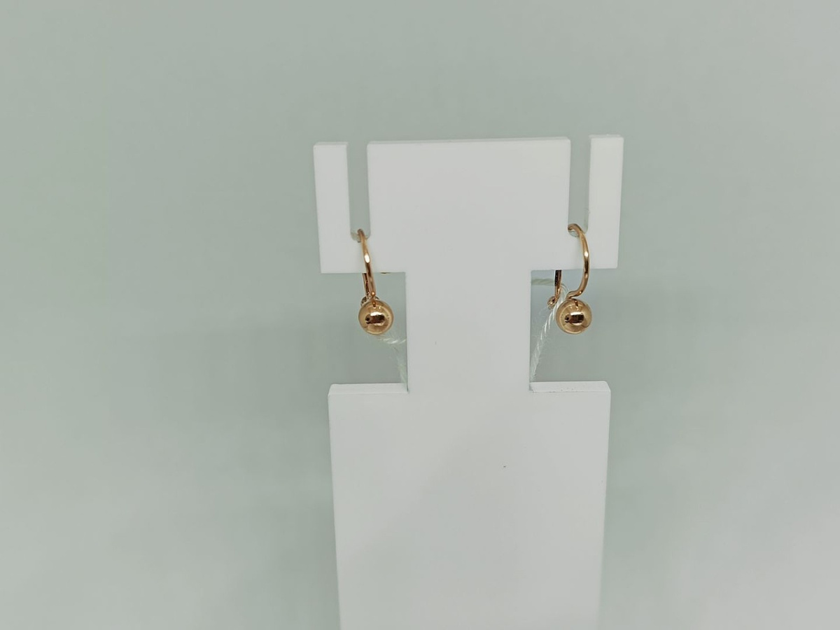 СБКМ585 СЕРЬГИ БЕЗ КАМНЯ (Au 585)