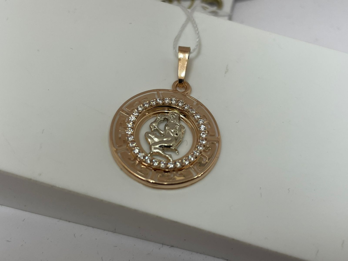 КрСВП/дев/Ф ПОДВЕСКА ЗНАК ЗОДИАКА ДЕВА (Au 585)