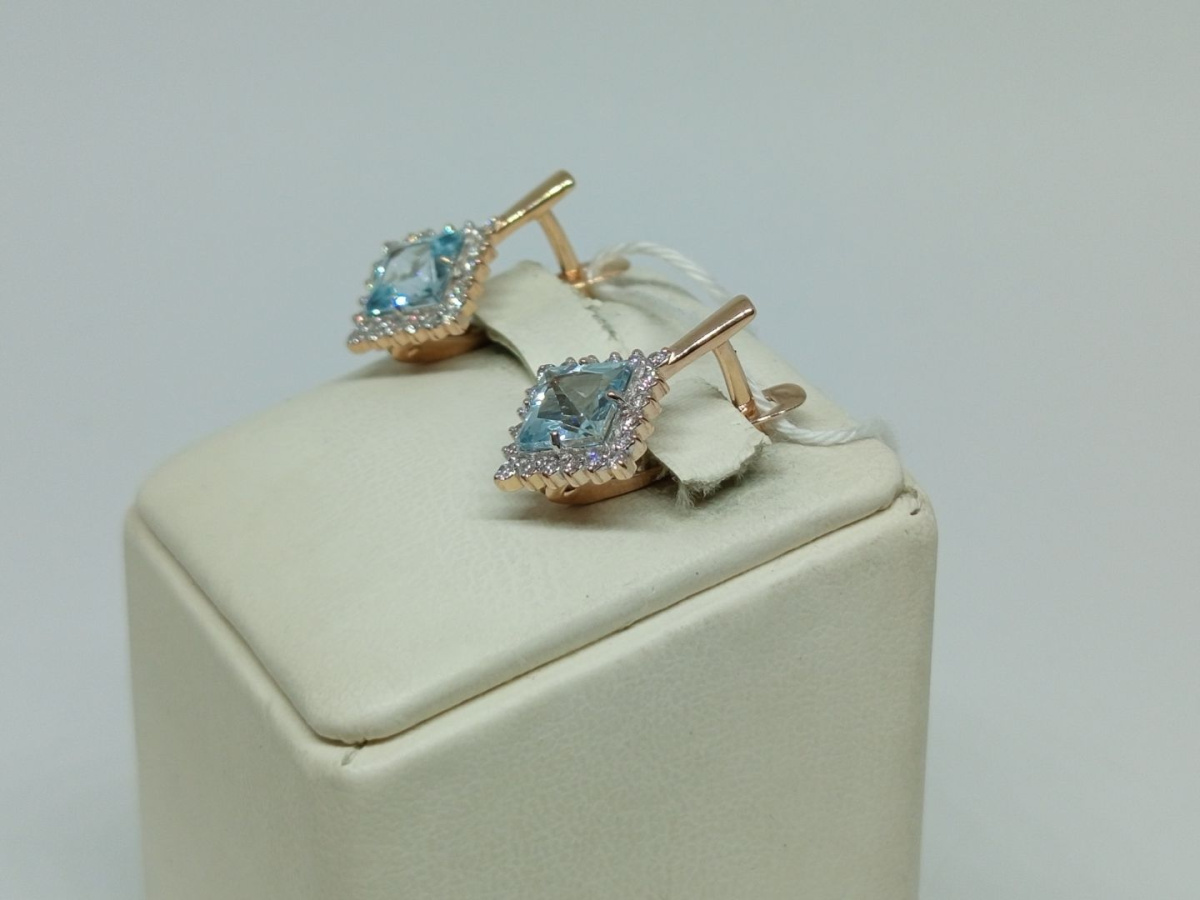 СЕРЬГИ С КАМНЯМИ (Au 585)