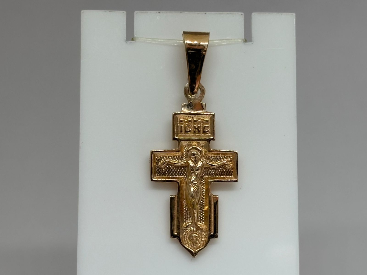 1896 ПОДВЕСКА КРЕСТ без камня (Au 585)
