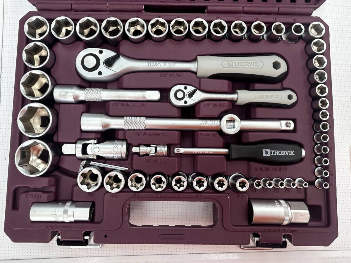 Набор инструментов Thorvik TS108 универсальный 1/4, 1/2 DR