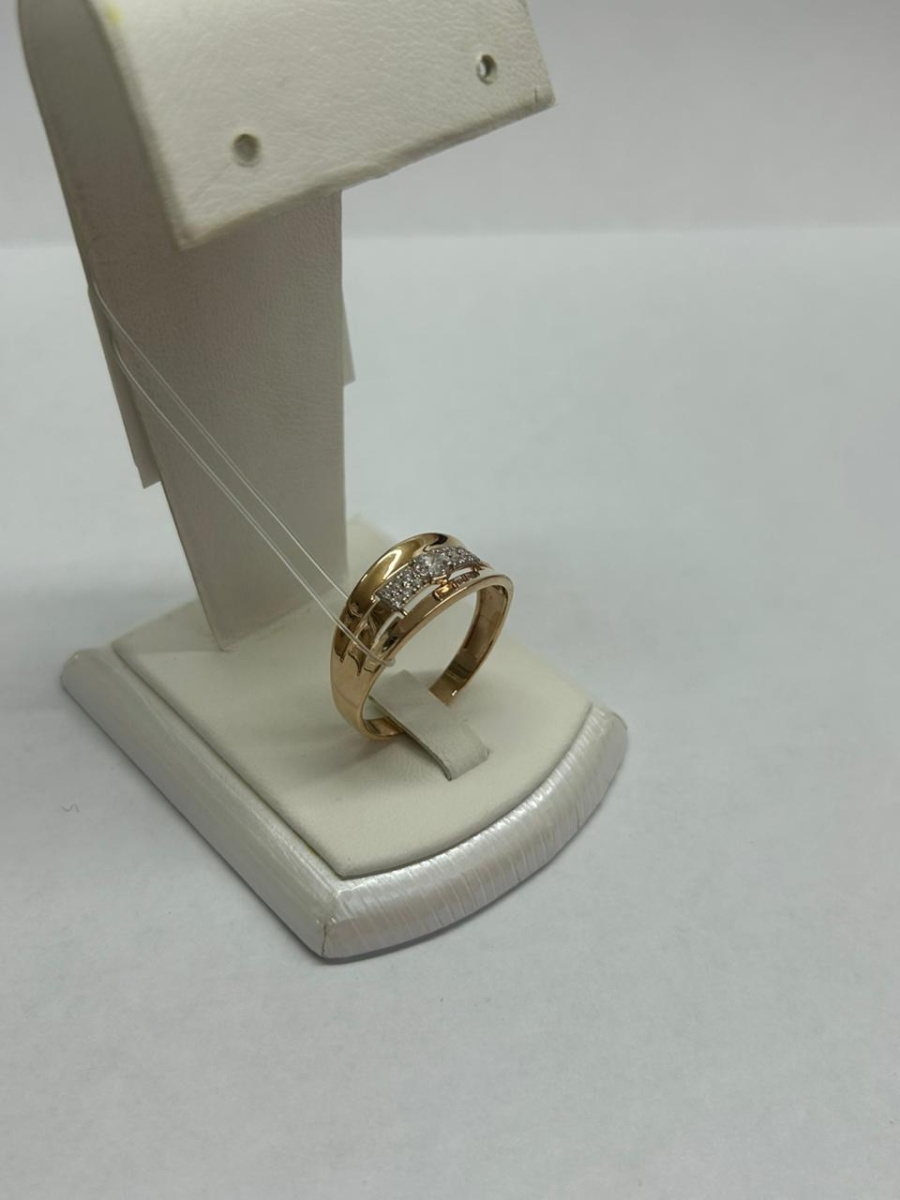 КОЛЬЦО С КАМНЯМИ (Au 585)