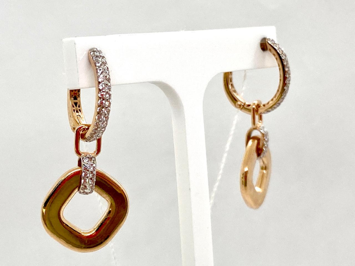 СЕРЬГИ С КАМНЯМИ (Au 585)