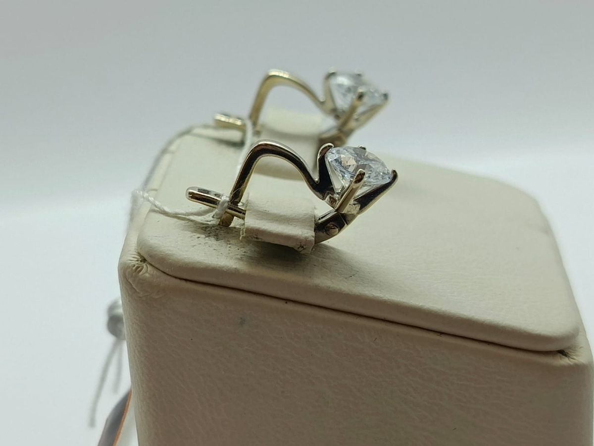 СЕРЬГИ С КАМНЕМ (Au 585)