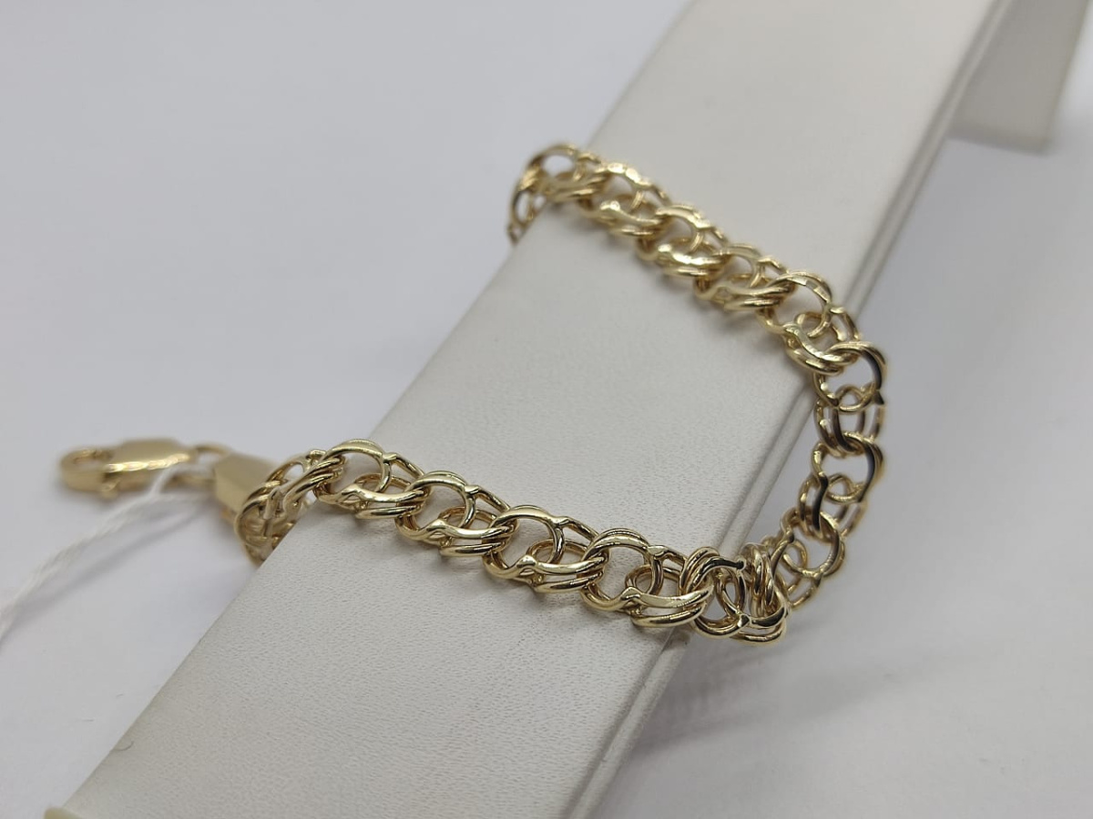 БЛБ585 БРАСЛЕТ ПОЛНОВЕСНЫЙ Бисмарк (Au 585)