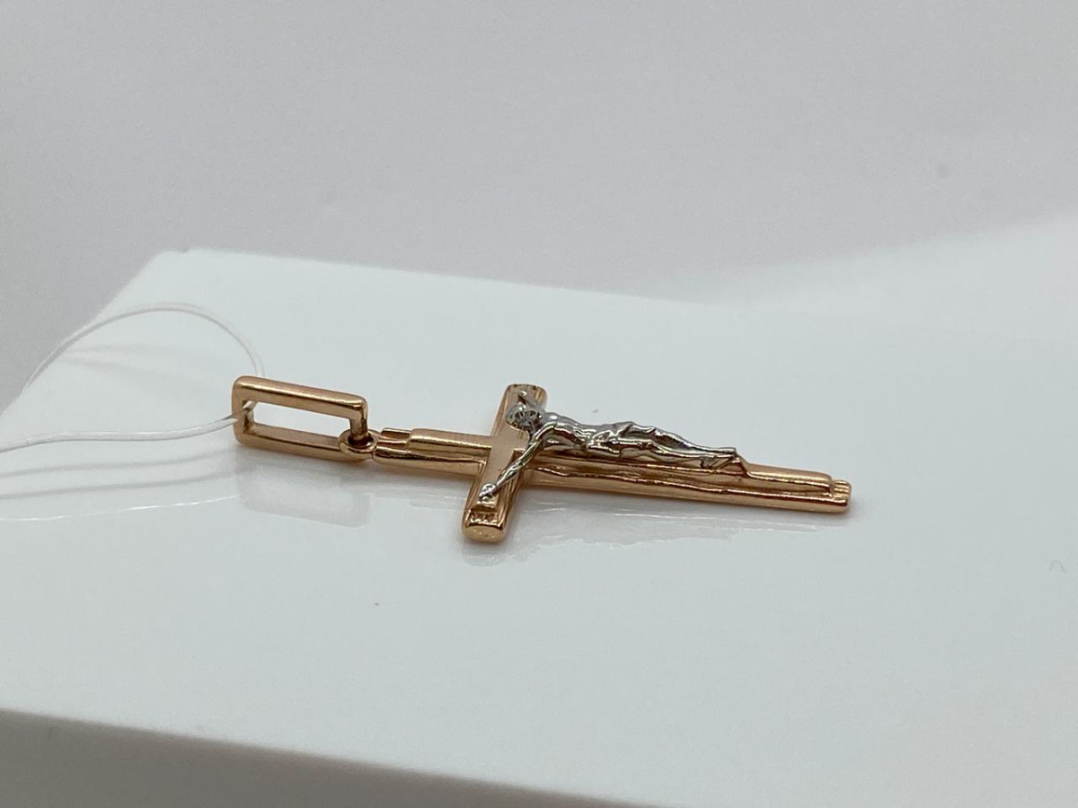 00-63-0131-00 ПОДВЕСКА КРЕСТ без камня (Au 585)