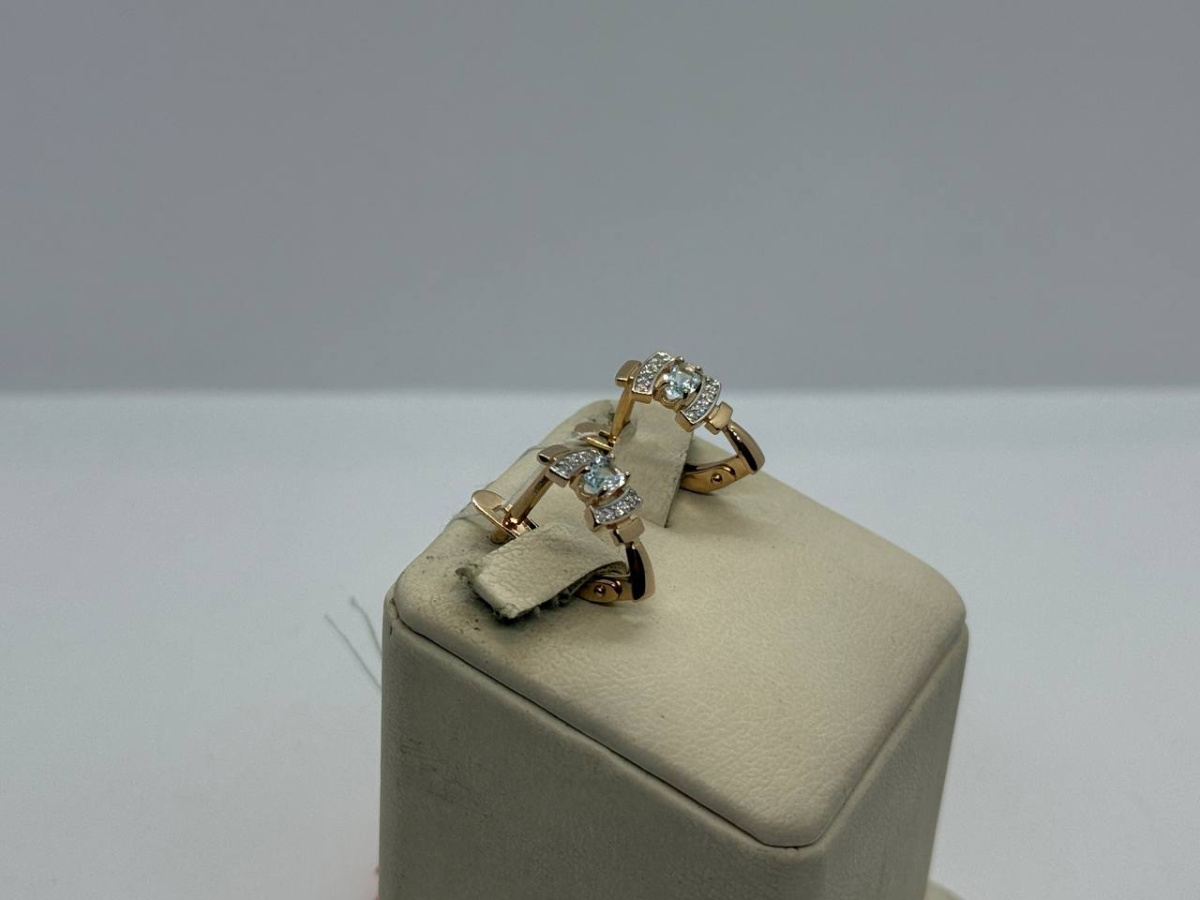 СКМИ585 СЕРЬГИ С КАМНЯМИ (Au 585)