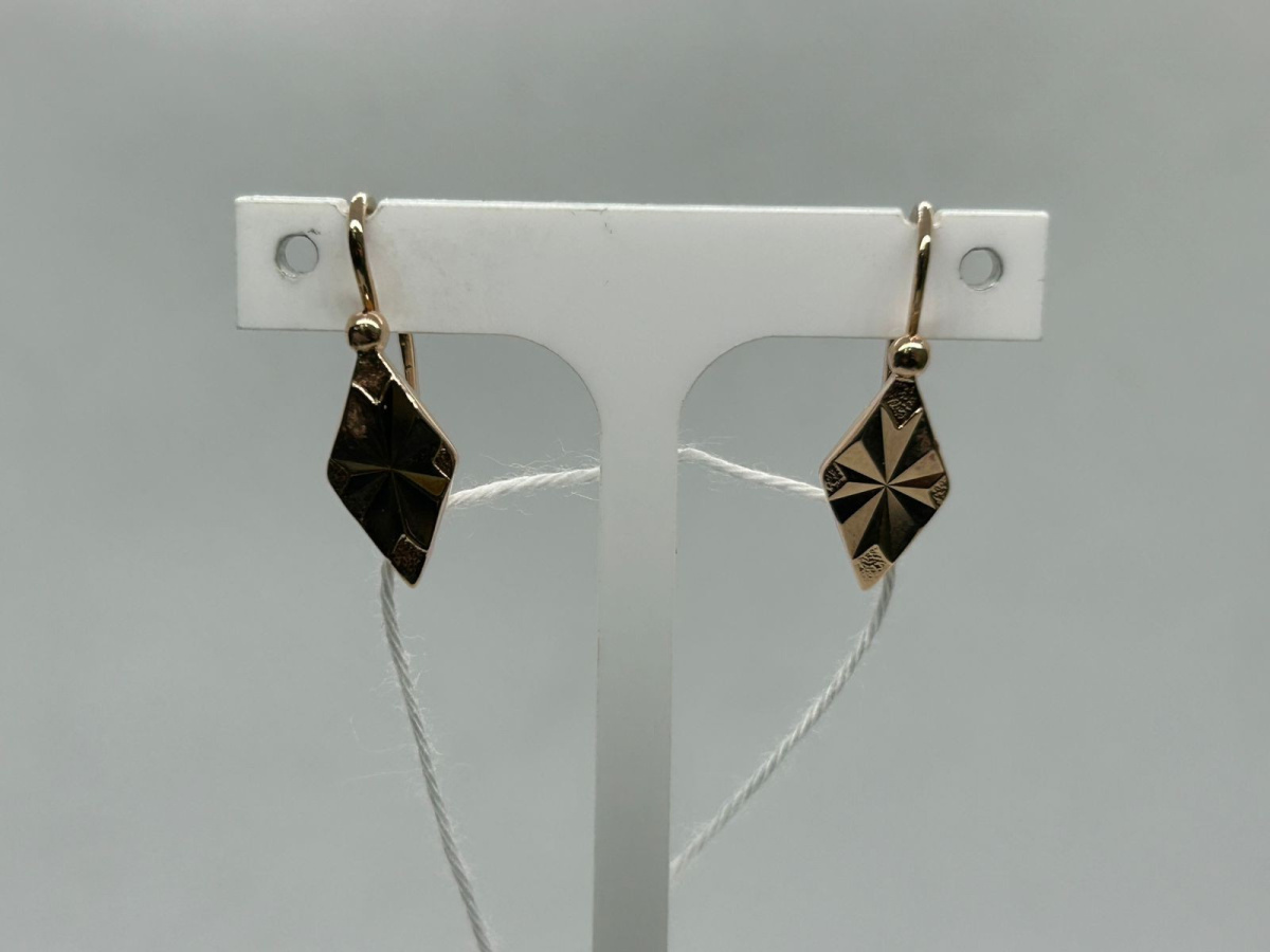 СБКМ583 СЕРЬГИ БЕЗ КАМНЯ (Au 583)