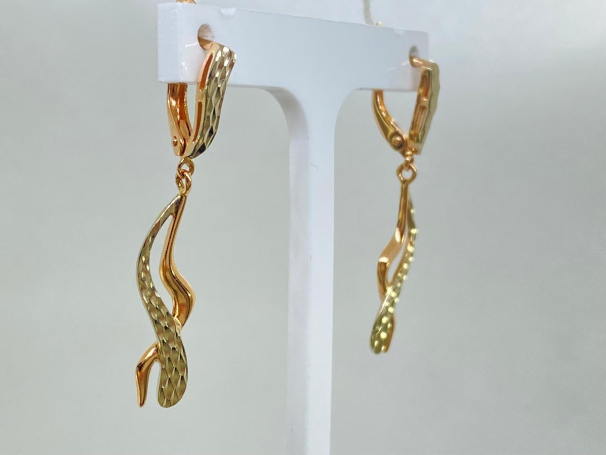 СЕРЬГИ БЕЗ КАМНЯ (Au 585)