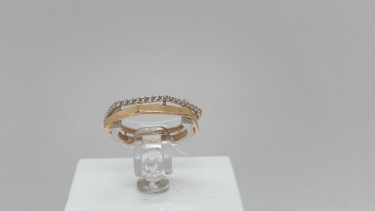 КОЛЬЦО С КАМНЯМИ (Au 585)