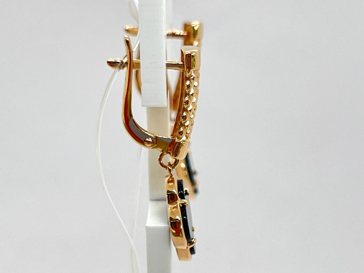 с4480V79 СЕРЬГИ С КАМНЕМ (Au 585)