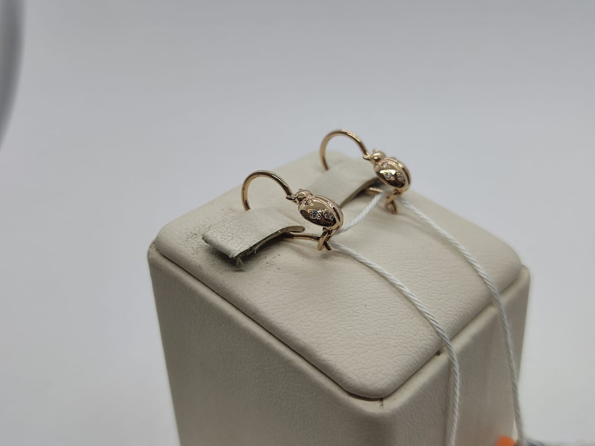 СКМИ585 СЕРЬГИ С КАМНЯМИ (Au 585)