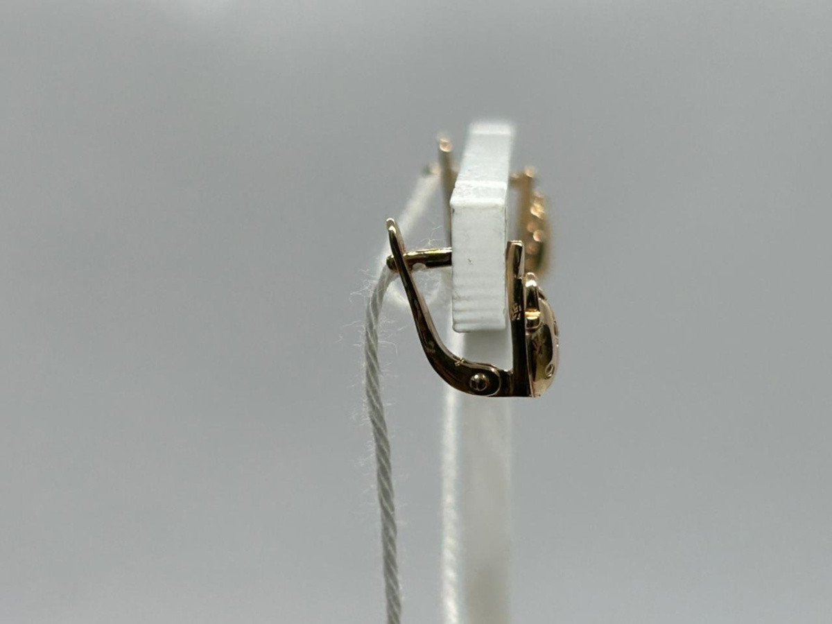 СКМ585 СЕРЬГИ С КАМНЕМ (Au 585)