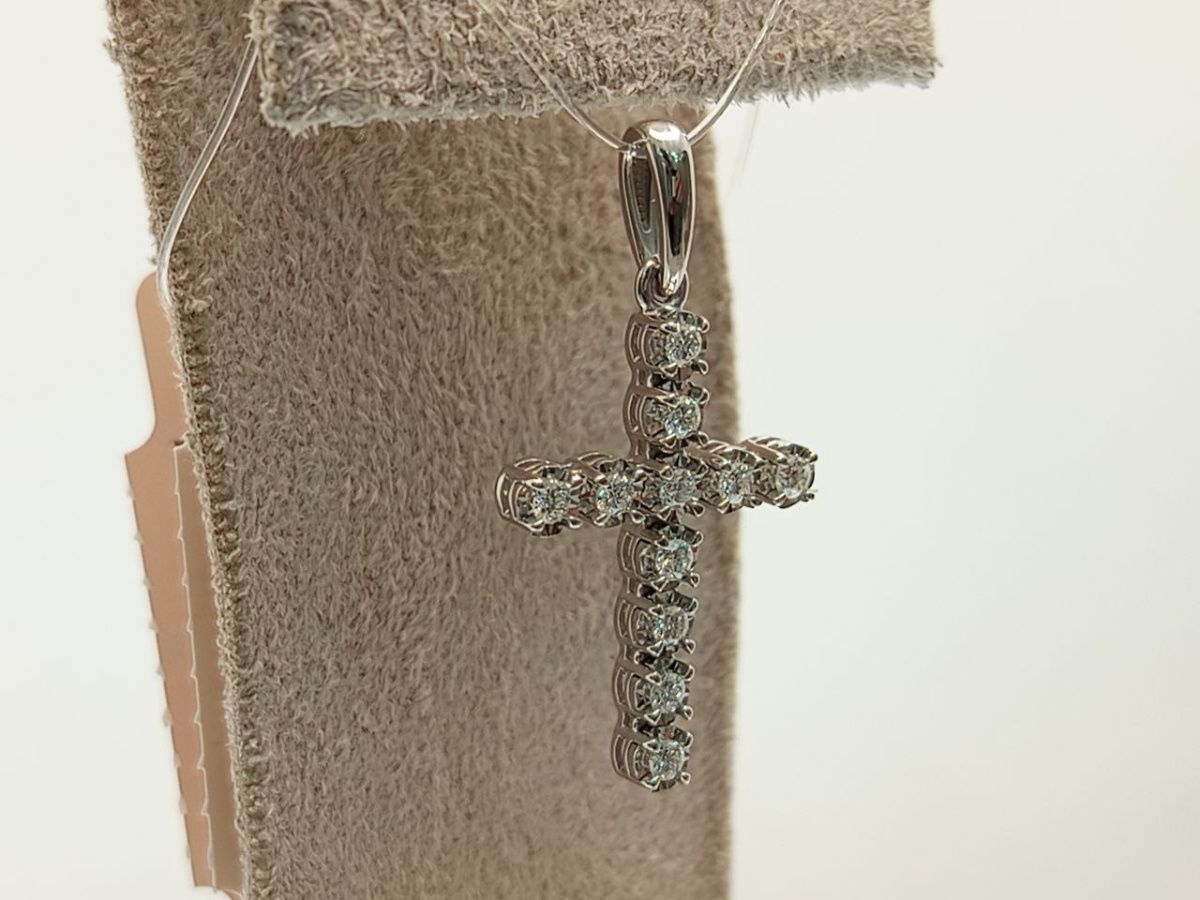 ПОДВЕСКА КРЕСТ Бриллиант (Au 585)