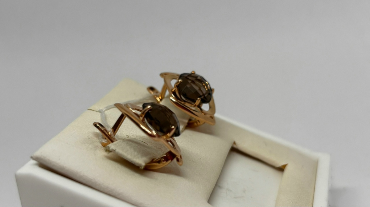 СЕРЬГИ С КАМНЕМ (Au 585)