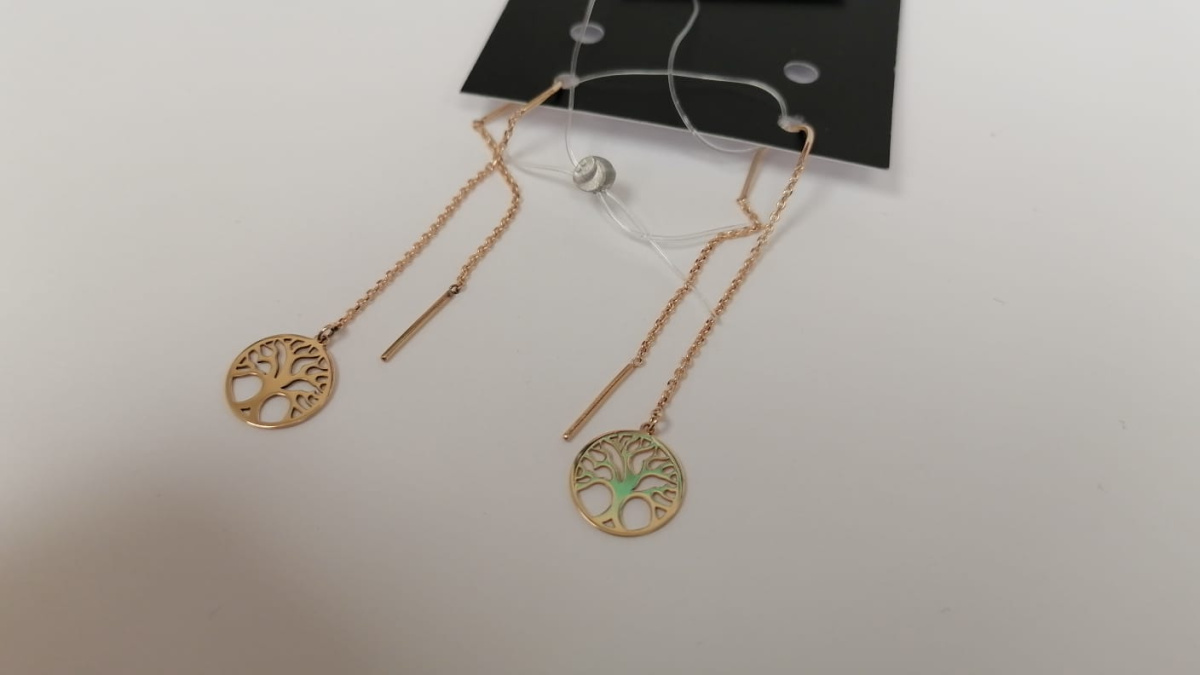 СЕРЬГИ ПРОДЕВКИ без камня (Au 585)