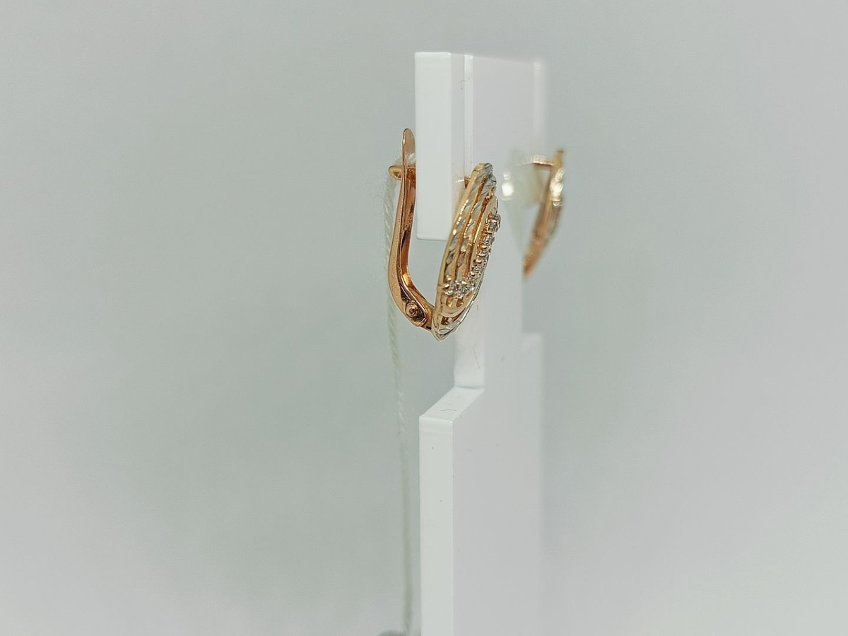 СКМИ585 СЕРЬГИ С КАМНЯМИ (Au 585)